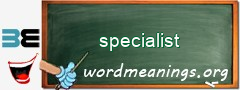 WordMeaning blackboard for specialist